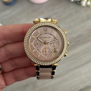 Michael Kors pink and gold watch!